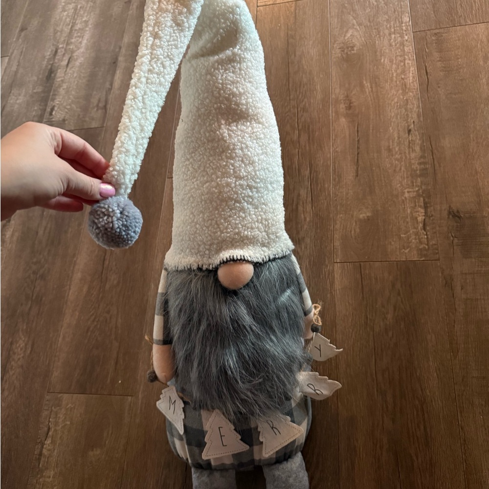 Mud Pie Cream and Gray Holiday Gnome Decor